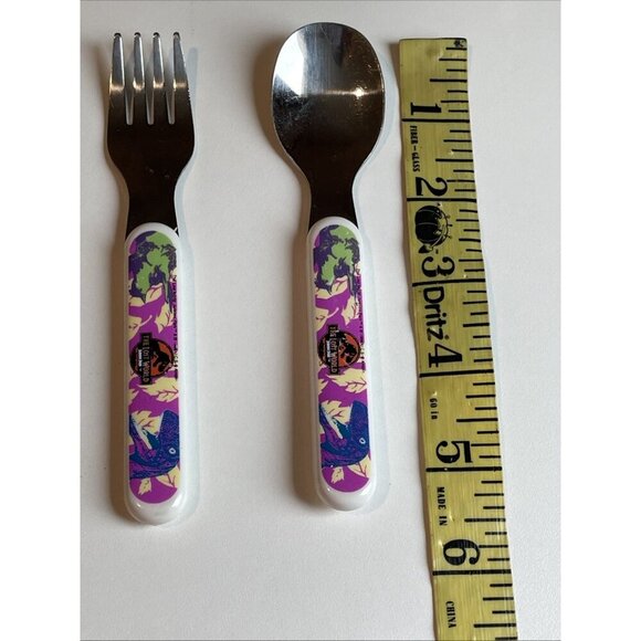 Vintage 1996 Zak Designs Jurassic Park The Lost World Child's Fork & Spoon RARE - Picture 6 of 6